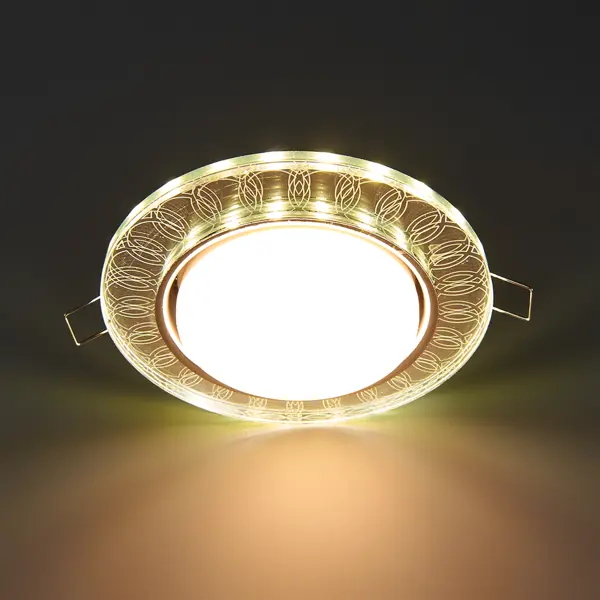 фото Светильник точечный встраиваемый fametto dls-l157gx53 3d, 3 м², зеркальный, ip20
