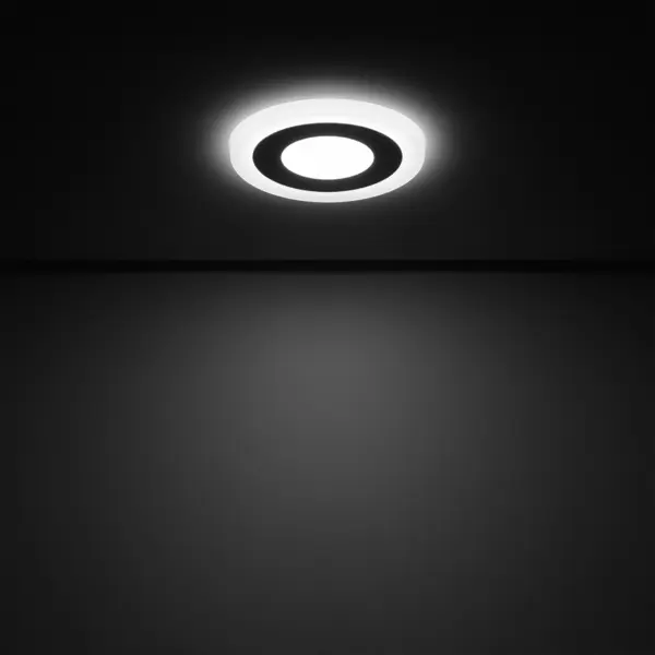фото Светильник встраиваемый gauss backlight bl115 круглый 3 и 3 вт свет холодный белый