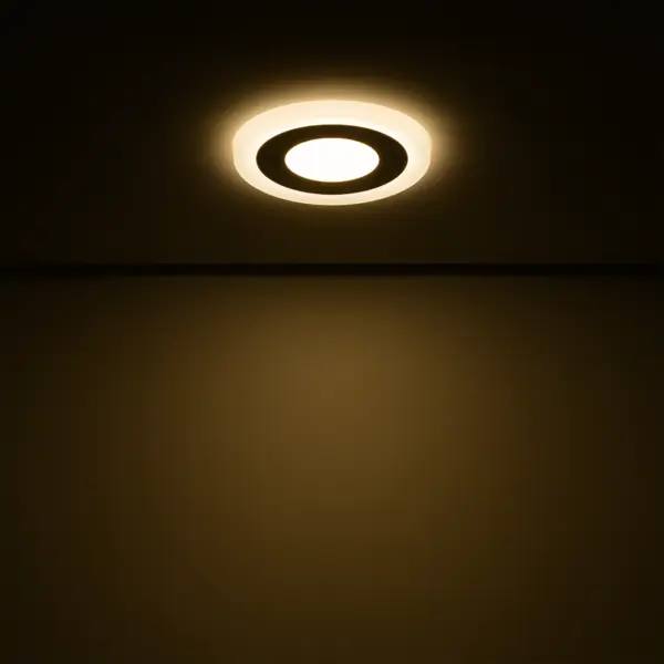 фото Светильник встраиваемый gauss backlight bl114 круглый 3 и 3 вт свет тёплый белый