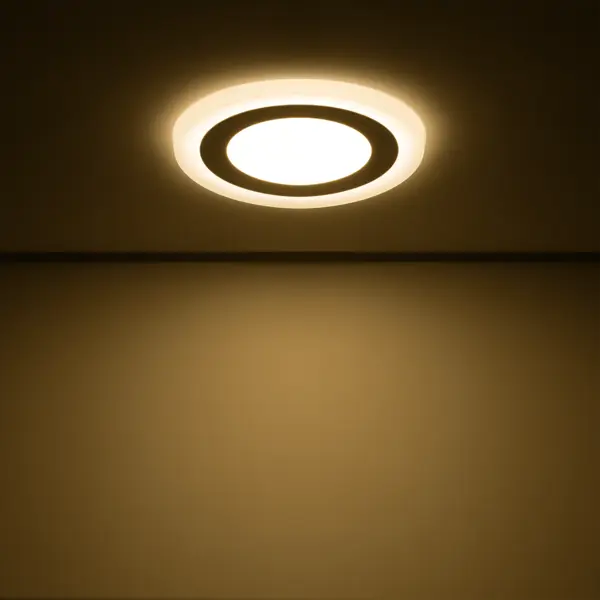 фото Светильник встраиваемый gauss backlight bl116 круглый 6 и 3 вт свет тёплый белый