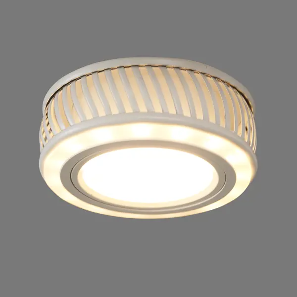 фото Спот точечный встраиваемый круглый gauss backlight bl143 с led-подсветкой под отверстие 60 мм, 1.5 м², цвет белый матовый