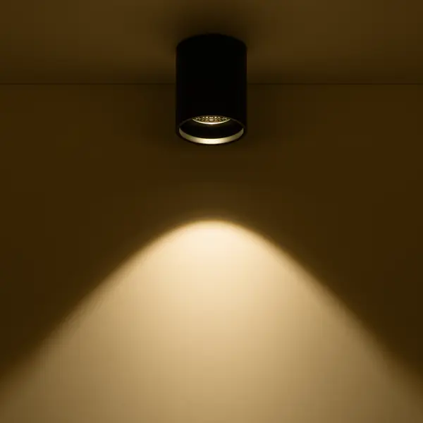 фото Светильник накладной светодиодный gauss hd028 12 вт 3000 k 79x100 мм цвет чёрный