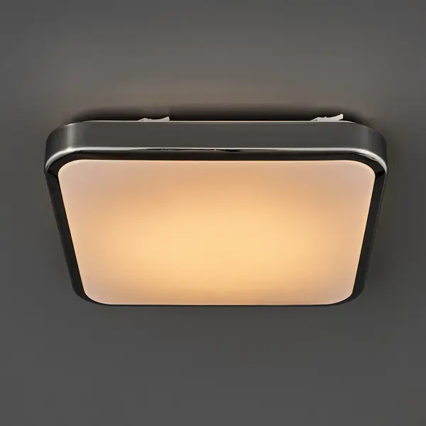 фото Светильник настенно-потолочный светодиодный влагозащищенный manilva, 5 м², тёплый белый свет, цвет стальной eglo