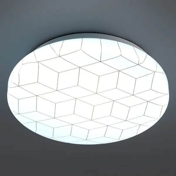 фото Светильник настенно-потолочный светодиодный mosaic 8 м² холодный белый свет цвет белый lumin arte