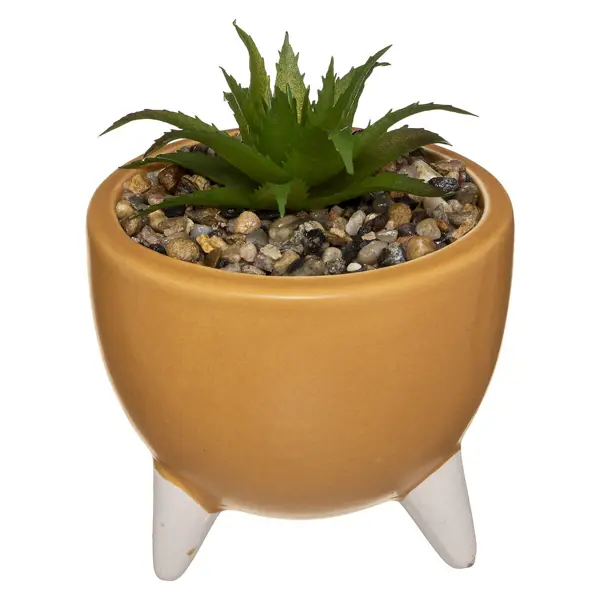 Искусственное растение Алоэ в керамическом горшке h11.5 см микс искусственное растение в цинковом горшке d17x22 см микс