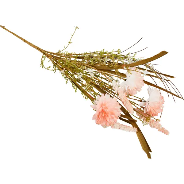 фото Искусственное растение осенные сухоцветы 55x10 см полиэстер цвет розовый без бренда