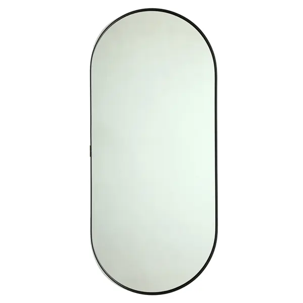 Зеркало декоративное Metal Lux овал 40x90 см цвет черный зеркало mixline феникс 60х120 в багетной раме 4620001985111