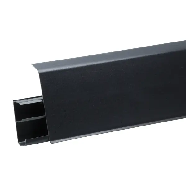 Плинтус напольный ПВХ цвет черный 2200x22x100 мм плинтус напольный ideal лофт темный высота 80 мм длина 2 2 м
