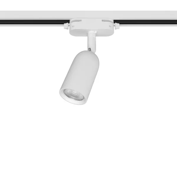 фото Трековый светильник спот поворотный ritter artline 55x87мм под лампу gu10 до 2.6м² пластик цвет белый