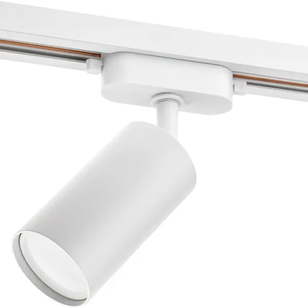 Трековый светильник спот поворотный Ritter Artline 55x100мм под лампу GU10 до 2.6м² металл цвет белый кронштейн для шины 15 см металл белый 1шт