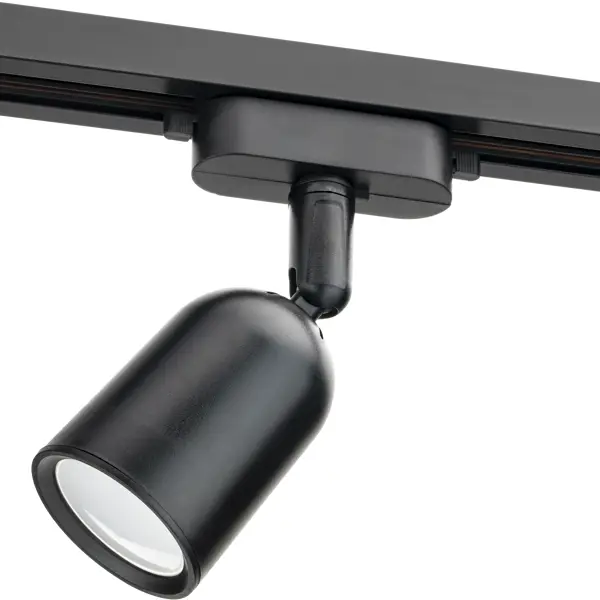 Трековый светильник спот поворотный Ritter Artline 55x87мм под лампу GU10 до 2.6м² пластик цвет чёрный спот diamondbacks 1x50вт gu10 чёрный 13 5x11x16 см