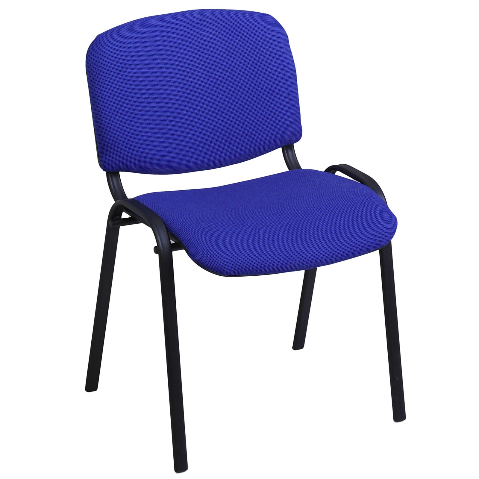 Изо стул (ткань ТК-10 синий/черный, каркас черный)