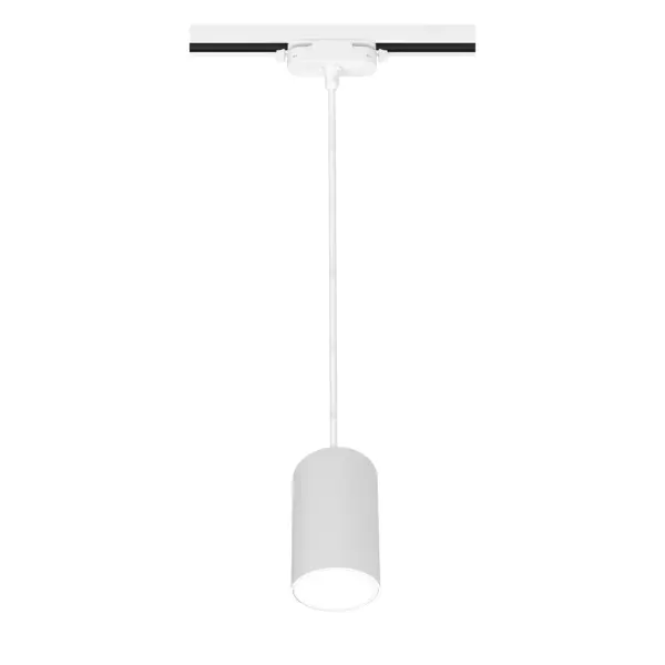 Трековый светильник спот подвесной Ritter Artline 55x100мм до 1м под лампу GU10 до 2.6м² металл цвет белый