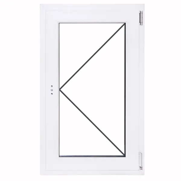 Окно пластиковое ПВХ VEKA одностворчатое 1000x600 мм (ВxШ) поворотное белый/белый окно пластиковое пвх veka одностворчатое 1000x600 мм вxш поворотное белый белый