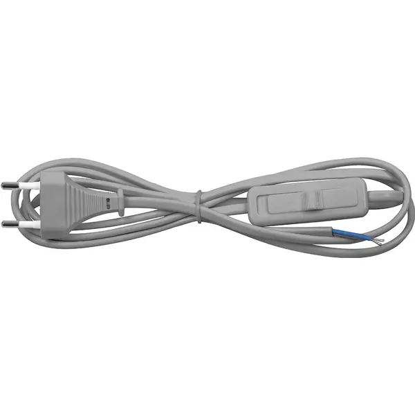 фото Сетевой шнур выключателем kf-hk-1 1,9м серый без бренда