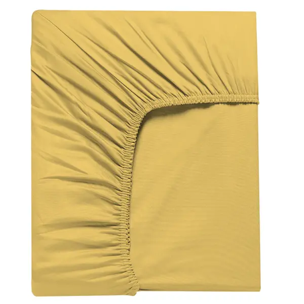 Простыня Inspire 180x200 см сатин на резинке цвет желтый наматрасник inspire 180x200 см холлофайбер