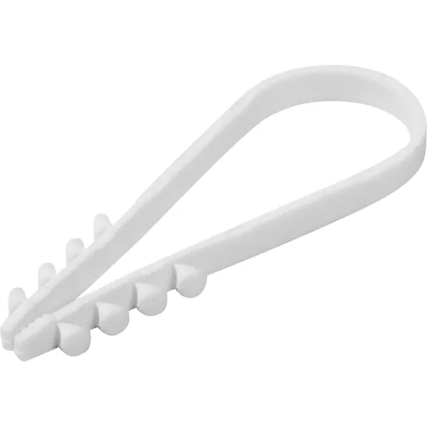 секторные ножницы для бронированного кабеля duwi Дюбель-хомут Duwi ДХК 19-25 для круглого кабеля цвет белый 10 шт.