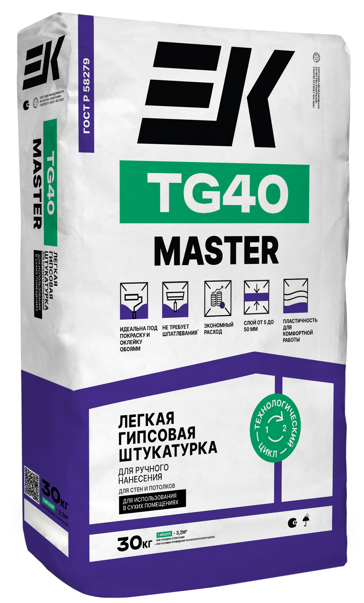 Штукатурка гипсовая EK TG40 30 кг ✳️ купить по цене 432 ₽/шт. в Нижнем  Новгороде с доставкой в интернет-магазине Леруа Мерлен