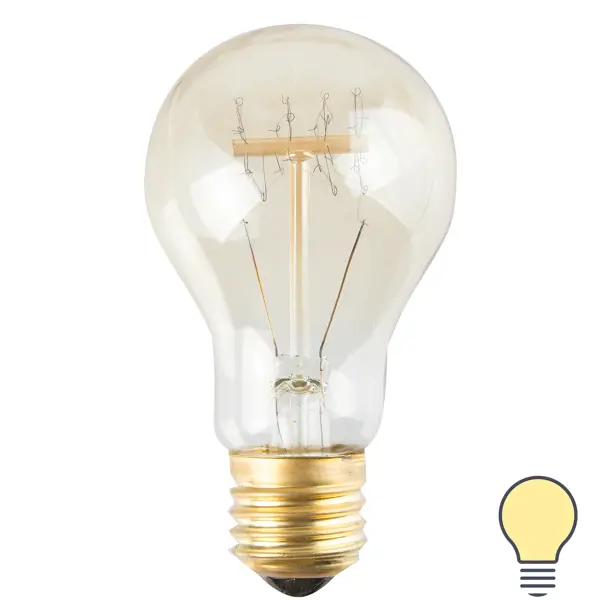 Лампа накаливания Uniel Vintage груша E27 60 Вт 300 Лм свет тёплый белый пайетки на нити перламутр 6 мм 91 ± 1 м белый 51