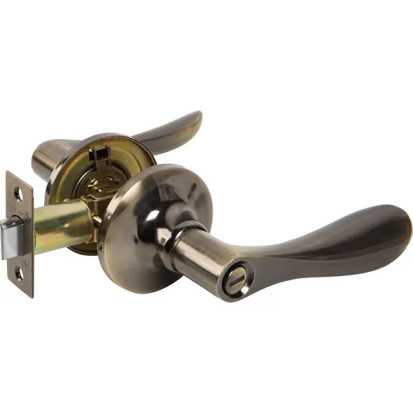 Ручка-защёлка Avers 8091-03-AB, с запиранием на фиксатор, сталь, цвет бронза ручка защёлка 3502 sn et с ключом никель