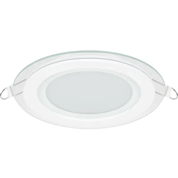 фото Светильник встраиваемый светодиодный круглый gauss 12 вт, стекло, свет нейтральный