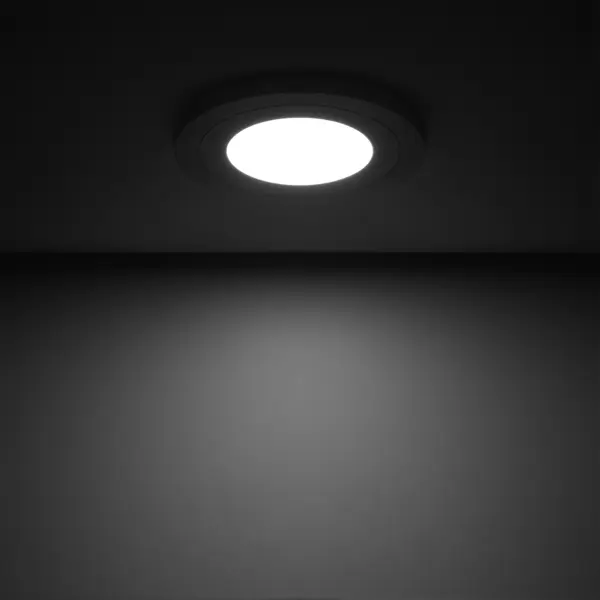 фото Светильник встраиваемый gauss backlight bl117 круглый 6 и 3 вт свет холодный белый