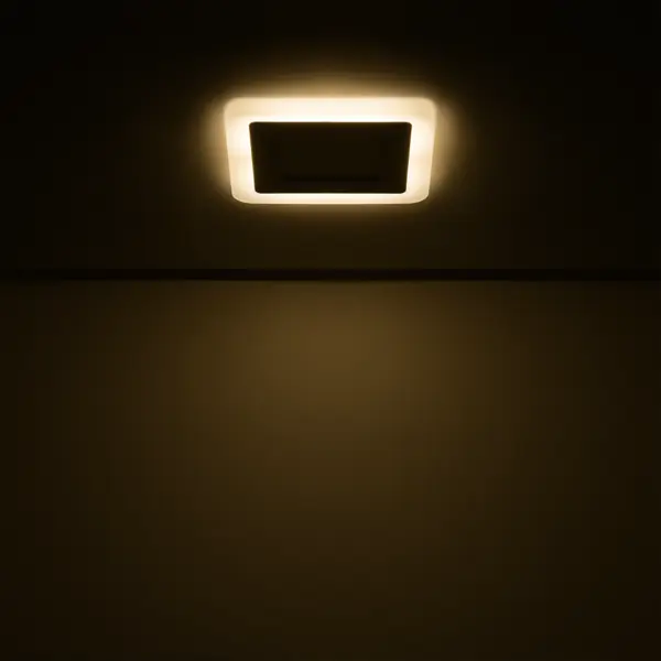 фото Светильник встраиваемый gauss backlight bl120 квадратный 3 и 3 вт свет тёплый белый