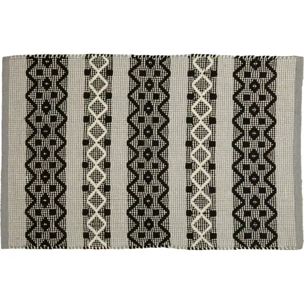 Коврик Inspire декоративный хлопок TACUTU 60x90 см цвет черно-белый коврик inspire layan grey 45x75 см полипропилен серый
