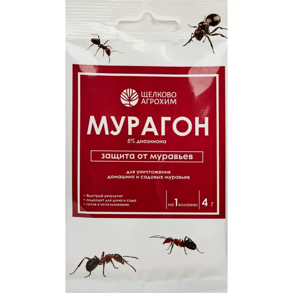Инсектицид Мурагон для защиты от муравьев 4 г гранулы от муравьев и других насекомых dr klaus