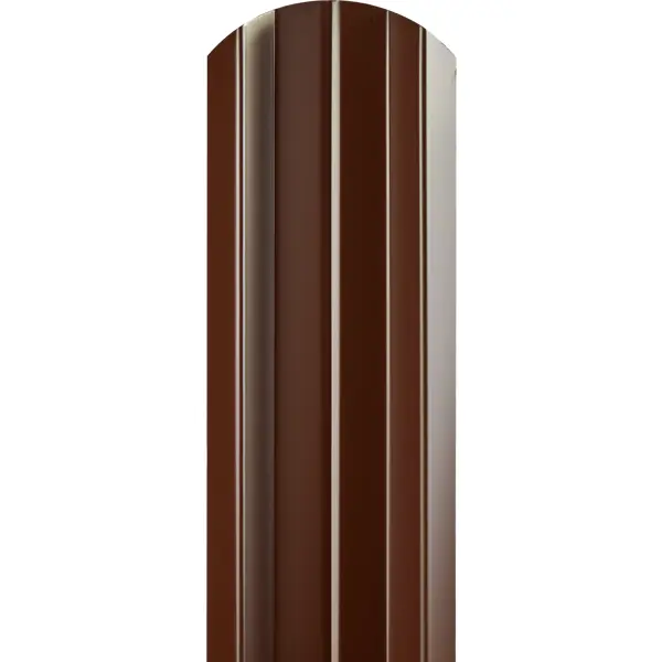 Штакетник GrandLine М-образный фигурный 1.5м коричневый х кронштейн grand line ral коричневый