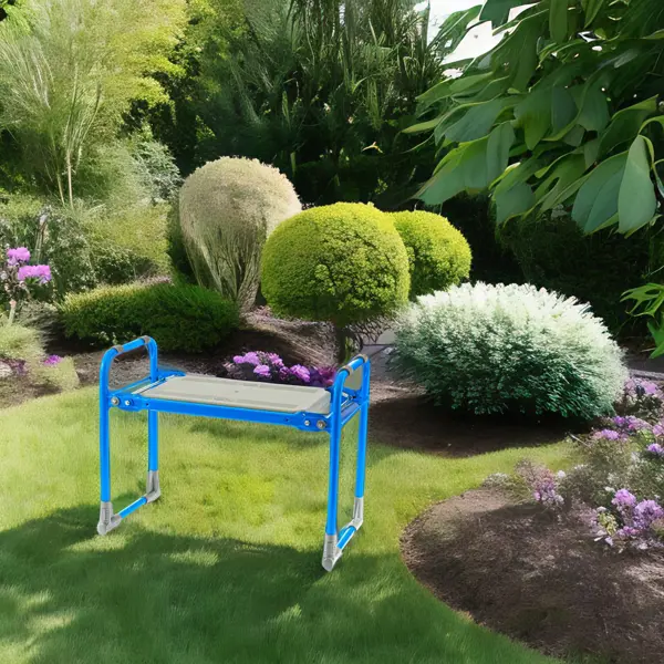 фото Скамейка перевертыш садовая nika голубой без бренда