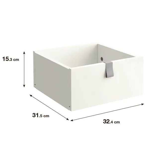 Ящик выдвижной Spaceo KUB 32.4x15.2x31.5 см ЛДСП цвет белый дом с наклонной стенкой для мелких грызунов и 238