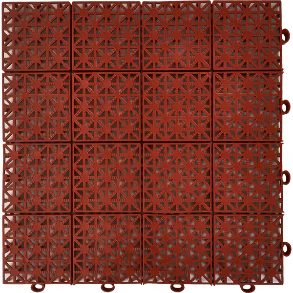 Модульное покрытие Pol Plast 30х30х1,1см 9 шт 0,81м² цвет коричневый покрытие садовое из эко пластика 34х34 см зелёный терракот 9 шт