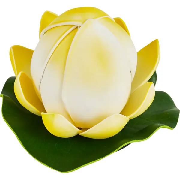 Цветок для водоема Ecotec Бутон лотоса пластик желтый ø13 см украшение для водоема ок лотоса эва персиковое 14x16x6 см