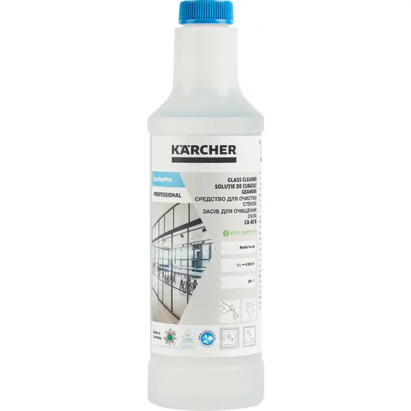 Средство для чистки стекол Karcher CA 40 R 0.5 л салфетка для чистки стекол больших размеров arexons
