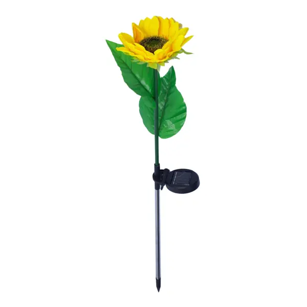 фото Светильник в грунт uniel sunflower usl-s-814/pt700 на солнечных батареях 77 см цвет золотой 1 режим теплый белый свет