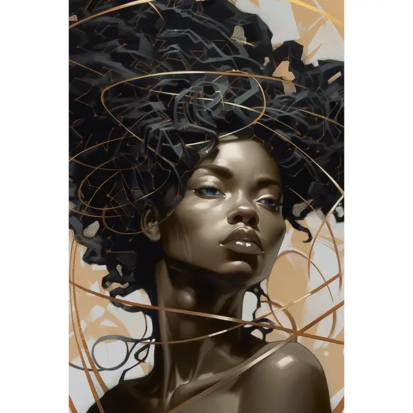 Картина на холсте Постер-лайн Африканка 2 40x60 см картина на холсте постер лайн девушка с рыбами 40x60 см