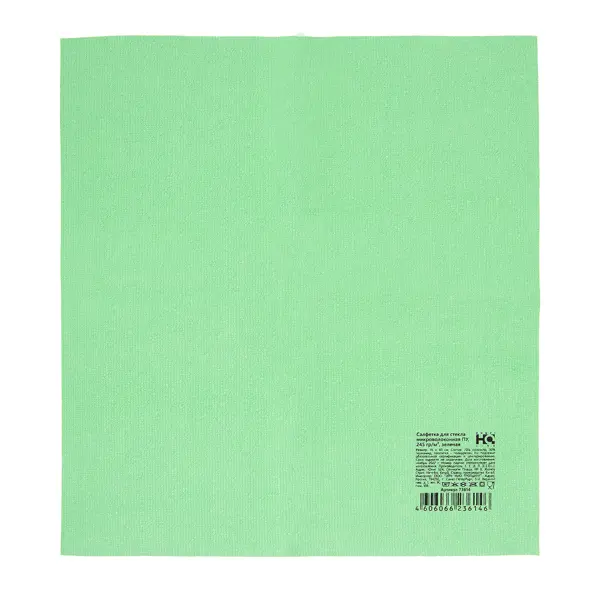 Салфетка для стекла ПУ HQ Profiline 245 г/м² цвет зеленый универсальная микроволоконная салфетка hq profiline