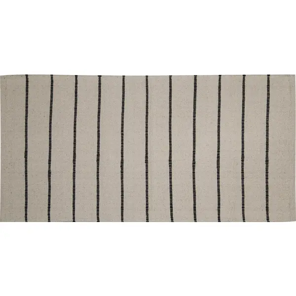 Коврик Inspire декоративный хлопок ELVAS 60x120 см цвет черно-белый нитки вязальные ирис 150м 25гр 100% мерсеризованный хлопок 0904