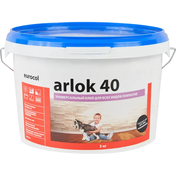Клей контактный Arlok 40 универсальный 3 кг клей для напольных покрытий arlok