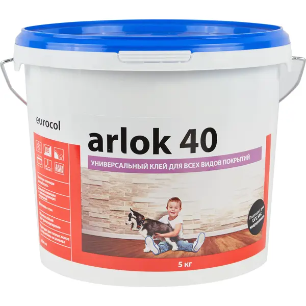 Клей контактный Arlok 40 универсальный 5 кг клей arlok однокомпонентный smp 7000 г
