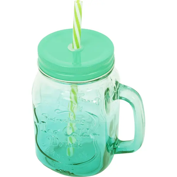 Стакан с трубочкой 500 мл стекло цвет зеленый складной силиконовый стакан для кофе серый