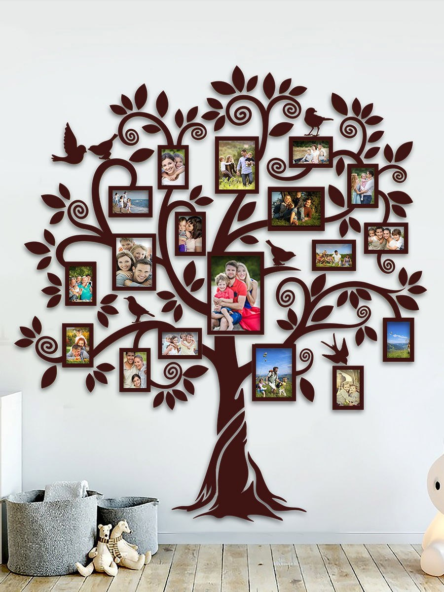 дерево из фотографий на стену