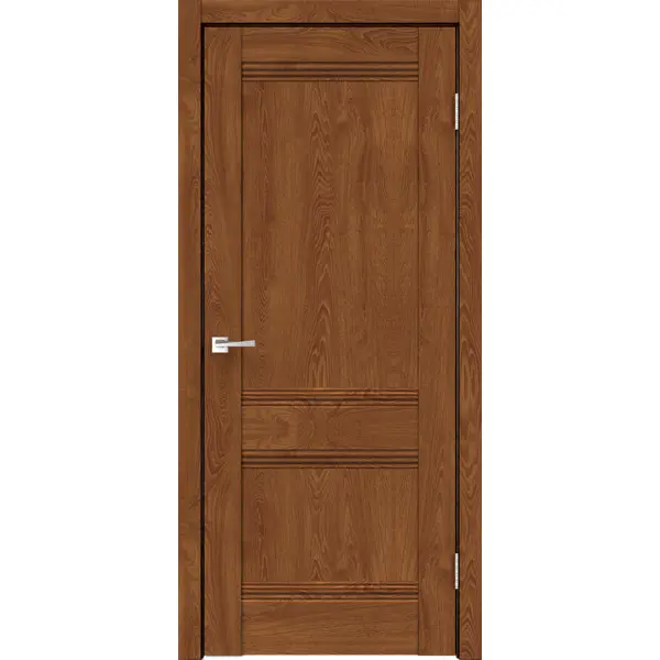 Дверь межкомнатная глухая без замка и петель в комплекте Тоскана 60x200 см финиш-бумага цвет дуб тернер коричневый