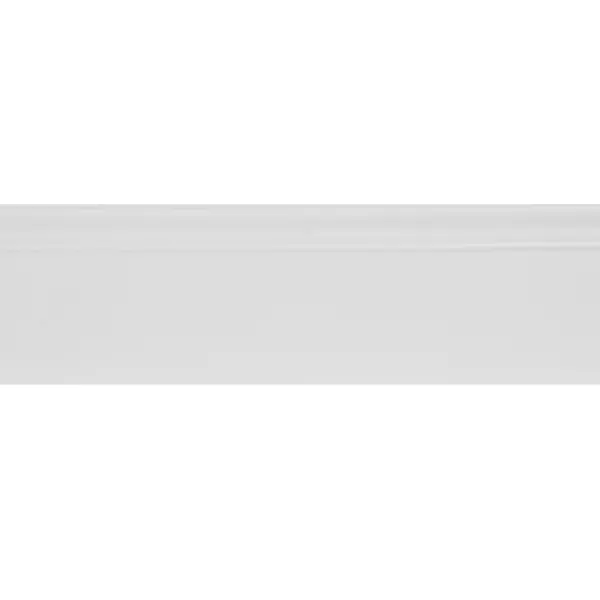 фото Плинтус напольный полистирол под покраску белый 12 см 2м nmc