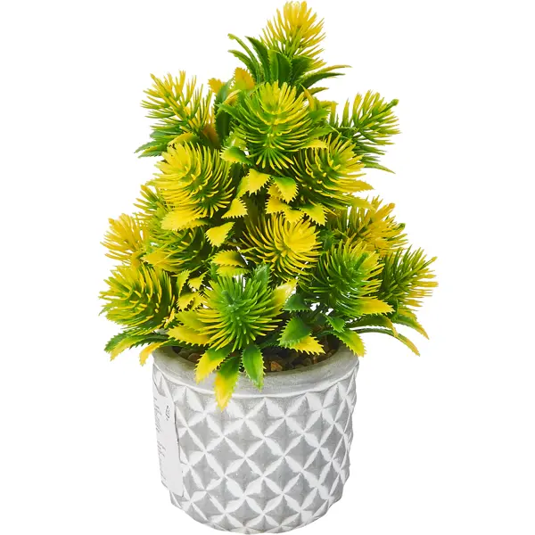 Искусственное растение в горшке 8x8x21 см цвет светло-зеленый полиэстер перо декоративное 90 см искусственное коралловое y4 7167