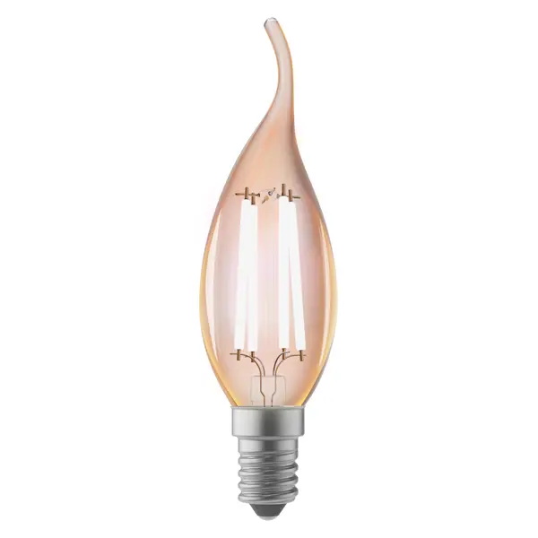 Лампочка светодиодная Lexman свеча E14 470 лм теплый белый свет4.5 Вт лампочка светодиодная ресанта ll r c37 7w 230 4k e14 свеча 7вт нейтр е14 76 1 7