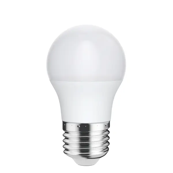 Лампочка светодиодная Lexman шар E27 440 лм теплый белый свет 5.5 Вт патрон e14 lh112 250в белый 22347