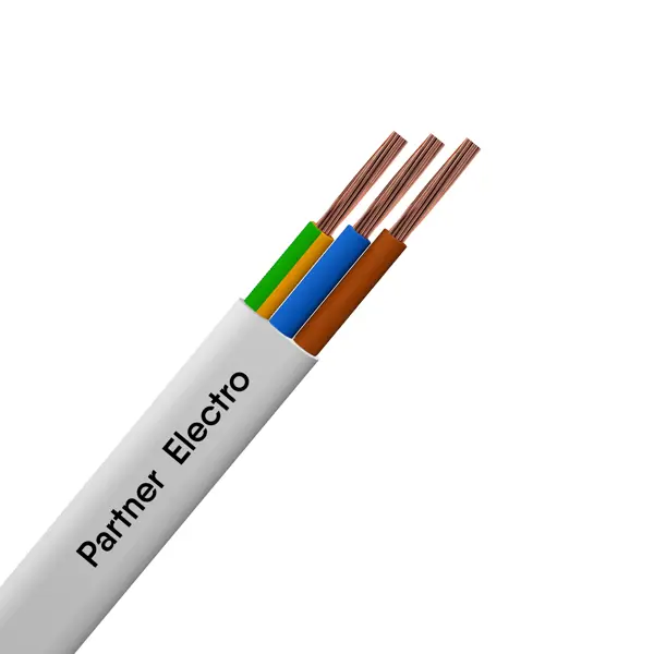 Провод Партнер-Электро ШВВП 2x0.75 мм 20 м ГОСТ цвет белый шнур сетевой rexant шввп 2 жилы 0 75 мм² 1 8 м белый с выключателем 11 1133