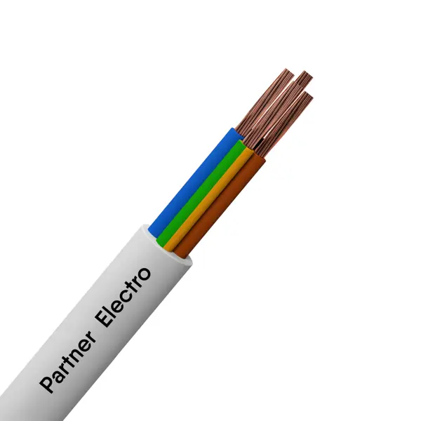 Провод Партнер-Электро ПВС 4x4 мм на отрез ГОСТ цвет белый провод пвс 2х2 5 мм² 20 м медь гибкий гост tdm electric sq0118 0020